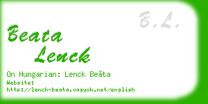 beata lenck business card
